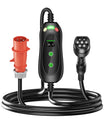 NOEIFEVO Typ2 Mobile Wallbox/Ladestation 11 kW 3-Phasen, 6-16 A Einstellbarer Ladestrom, 1-10 Stunden Verzögerungs-Ladung, CEE 16A auf Typ2 Tragbarer EV-Ladegerät , Für alle Typ2 EV & PHEV