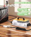 NOEIFEVO 54,75V 20A LiFePO4 acculader voor 48V 15S LiFePO4 accu, waterdicht
​