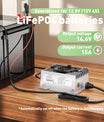 NOEIFEVO 14,6V 15A vandtæt LiFePO4 batterioplader til 12V(12,8V) 4S LiFePO4 batteri