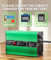 NOEIFEVO 14.6V 10A LiFePO4 Batterie-Ladegerät für 4S 12V 12.8V LiFePO4 Batterie,  Kühlventilator, automatischer Abschaltung(GREEN)