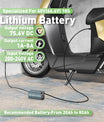 NOEIFEVO 75.6V 8A 18S Lithium-Batterieladegerät für 18S  66.6V Li-Ionen-Batterien, Strom Einstellung 1-8A, langsames Laden und schnelles Laden (MLC1300)