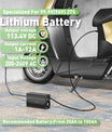 NOEIFEVO 113.4V 1A-12A Lithium-Batterijlader voor 99.9V (96V) 27S Lithium-Li-Ion-LiPo-batterij, LCD-display, instelbare stroom