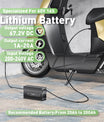 NOEIFEVO 67,2V 20A Litiumbatteriladdare för 59.2V 60V 16S Litium-Li-Ion-Lipo-batteri, LCD-display, justerbar ström, laddare för E-cykel, scooter, elektrisk motorcykel