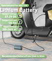 NOEIFEVO 67.2V 8A 16S Lithium-batterilader til 16S 60V Li-ion batterier, strømindstilling 1-8A, langsom opladning og hurtig opladning (MLC1300)