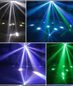 3-in-1 DMX RGBW -juhdevalo, LED-laserstroboskooppi, disco DJ -beam-spot-lavavalo, tanssiklubi- ja hääperhonenvalo