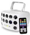3-in-1 DMX RGBW -juhdevalo, LED-laserstroboskooppi, disco DJ -beam-spot-lavavalo, tanssiklubi- ja hääperhonenvalo