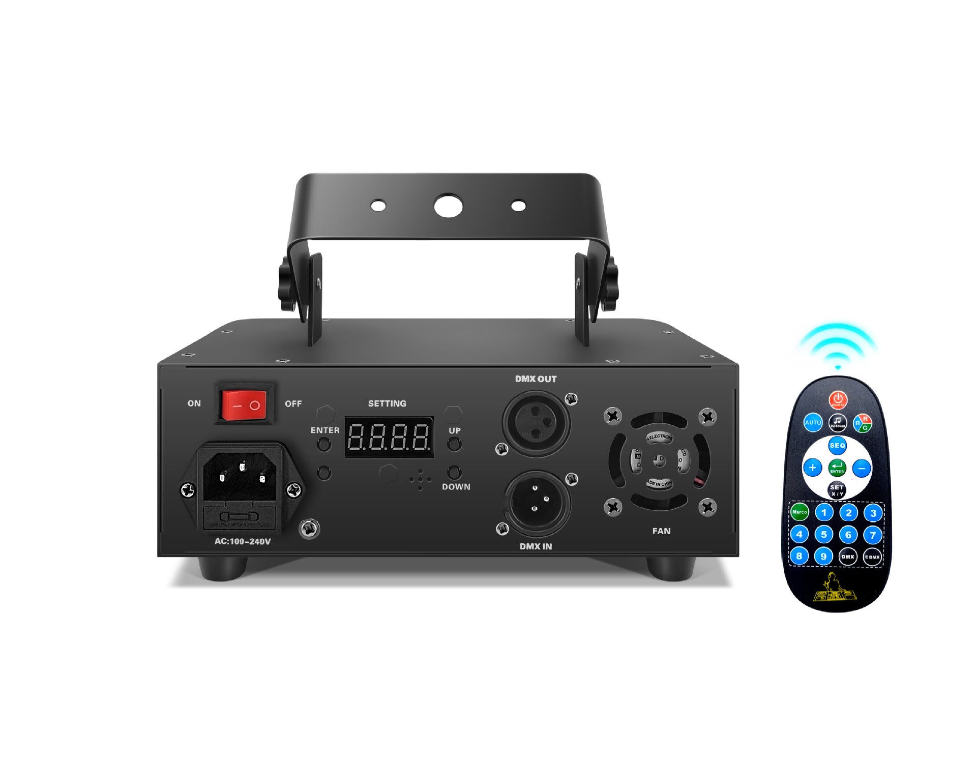 DJ Discolight-partylys, 3D RGB animations-diskolys med fjernbetjening, partylys med DMX, musikstyret beam-effekt scenelys til fest, festival, klub, scene, belysning, show