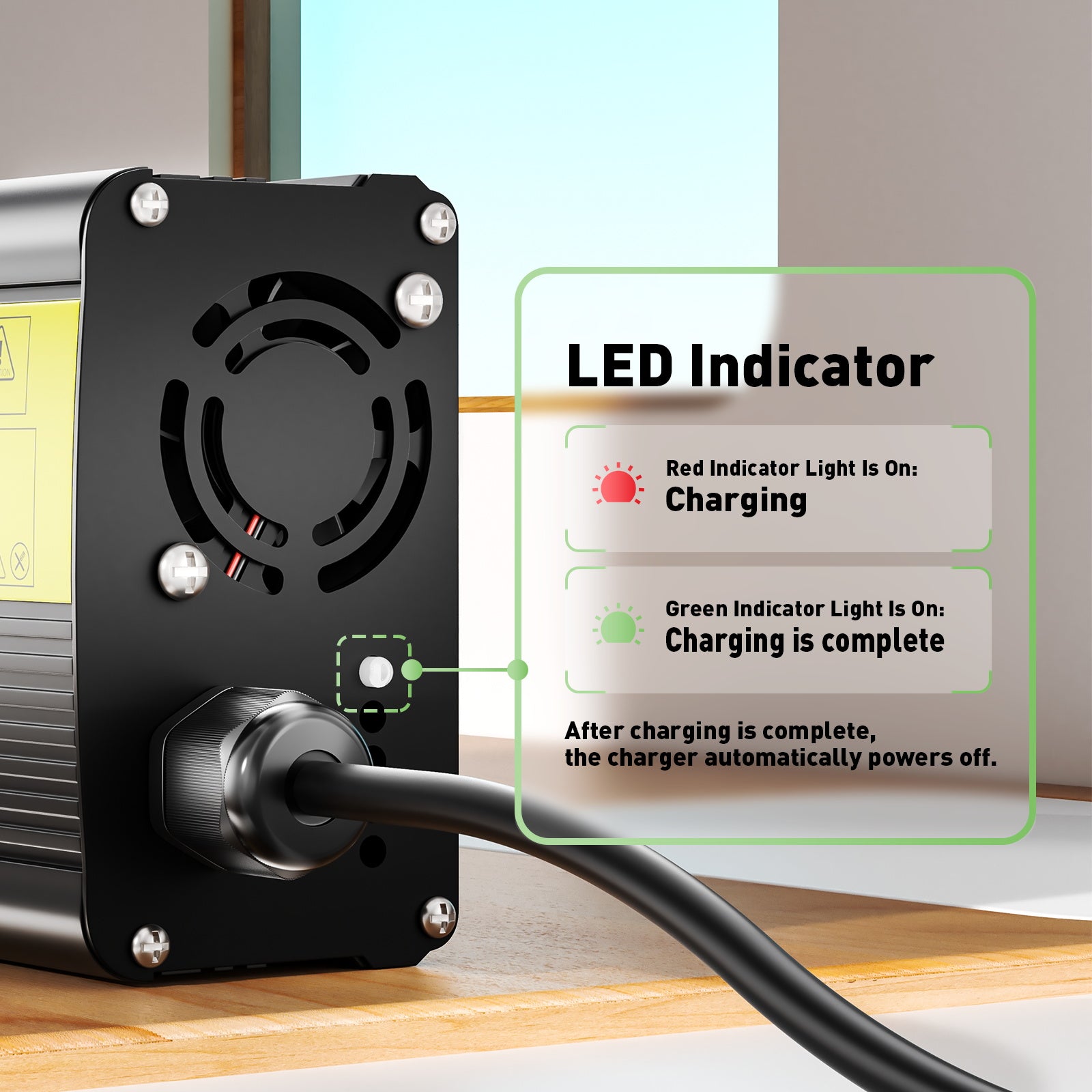 NOEIFEVO 55.2V-58.8V 4A  Blei-Säure-Batterieladegerät für 48V Blei-Säure Batterie, E-Bike Roller Elektrisches Gerät Motorrad Ladegerät.