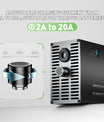NOEIFEVO 71.4V 2-20A מטען סוללות ליתיום עבור סוללות ליתיום-יון-ליפו 60V 62.9V 17S, תצוגת LCD, זרם מתכוונן, מטען לאופניים חשמליים, סקוטר, אופנוע חשמלי