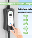 Tragbares 3.6KW 16A EV-Ladegerät, 5/10Meter mobiles Typ2/Typ1 zu Schuko EV Ladekabel