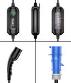 NOEIFEVO 7,2KW EV-opladerkabel, Type 2 32A 1-faset EV-oplader, mobil EVSE-ladestation med CEE-blåt stik