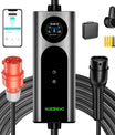 Noeifevo Wallbox EV Mobile Tipo 2, Caricatore EV 11KW 3-fasi CEE16A con Potenza di Carica Regolabile, Cavo di Carica EV da 5m/10m/15m per Model Y/3, ID.3/4/5, MG4, EX30, e-up, e-tron, Zoe e altri veicoli elettrici.

