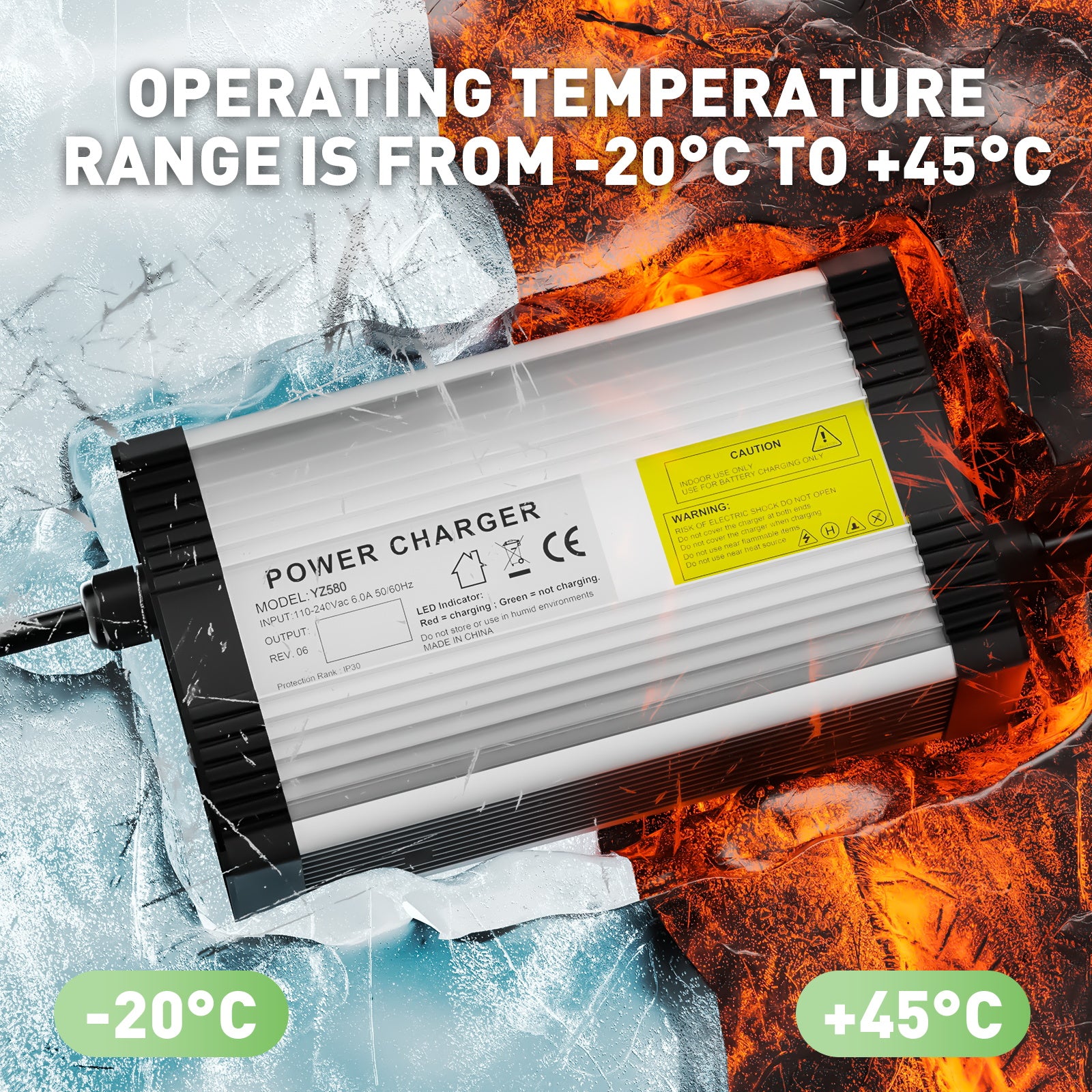 NOEIFEVO 67.2V 5A Lithium-Batterijlader voor 16S 59.2V 60V Lithiumbatterij, met koelventilator, automatische uitschakeling.