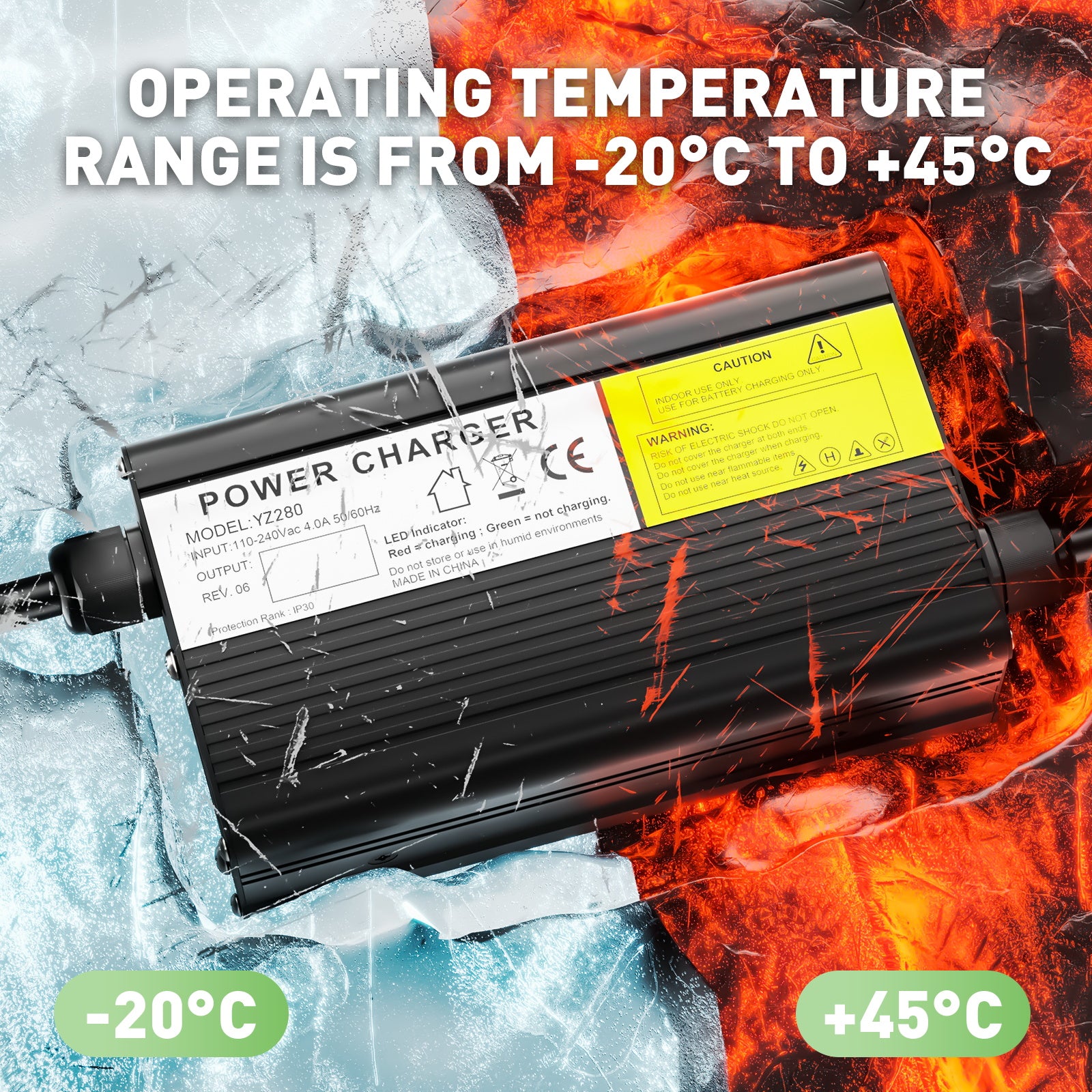 NOEIFEVO Cargador de batería de litio de 63V 3A para batería de 55,5V 15S, cargador de motocicleta para dispositivo eléctrico de scooter y bicicleta eléctrica.