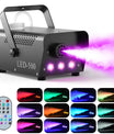 500Watt-Nebelmaschine, RGB-Dreifarben-LED-Mischnebelstrahl, mit Fernbedienung, geeignet für DJs, Discos, Partys, Halloween, Hochzeiten, Weihnachten und andere Anlässe