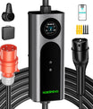 Noeifevo Wallbox EV Móvel Tipo 2, Carregador EV 11KW 3-fases CEE16A com Potência de Carga Ajustável, Cabo de Carregamento EV de 5m/10m/15m para Model Y/3, ID.3/4/5, MG4, EX30, e-up, e-tron, Zoe e outros veículos elétricos.
