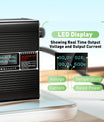 NOEIFEVO 46,2V 10A lithium-batterilader til 11S 40,7V batteri, LED-display, aluminiumhus, ventilator