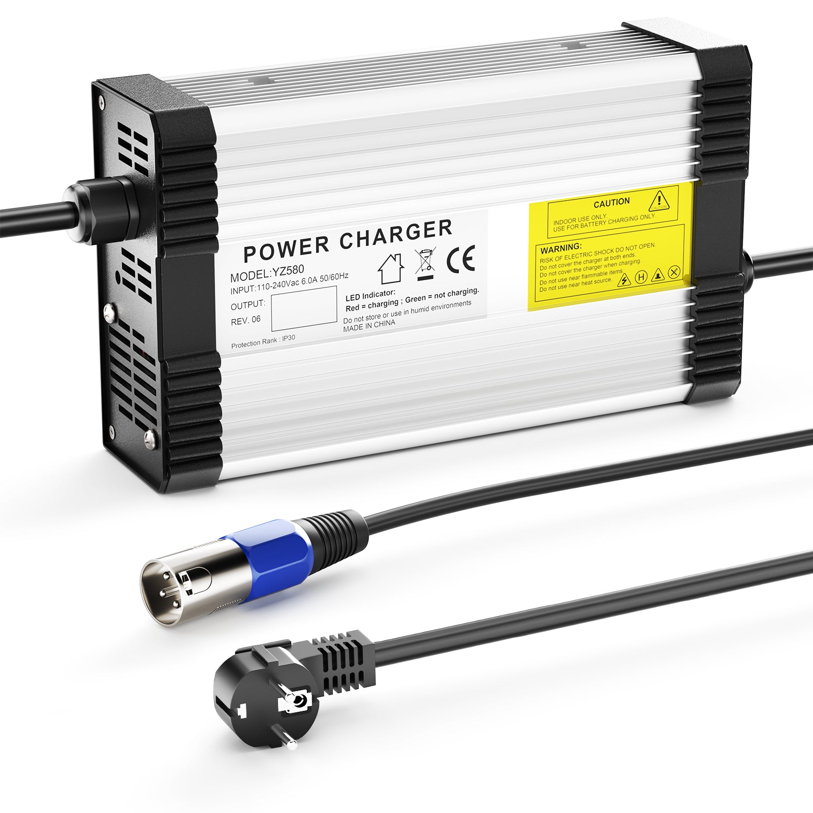 NOEIFEVO 87.6V 4.5A LiFePO4-Batterielader voor 72V 76.8V 24S LiFePO4-batterij, met koelventilator, automatische uitschakeling.