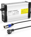 NOEIFEVO 33,6V 12A Lithium-batterilader til 8S 29,6V 30V Lithium-batteri, med køleventilator, automatisk slukning.