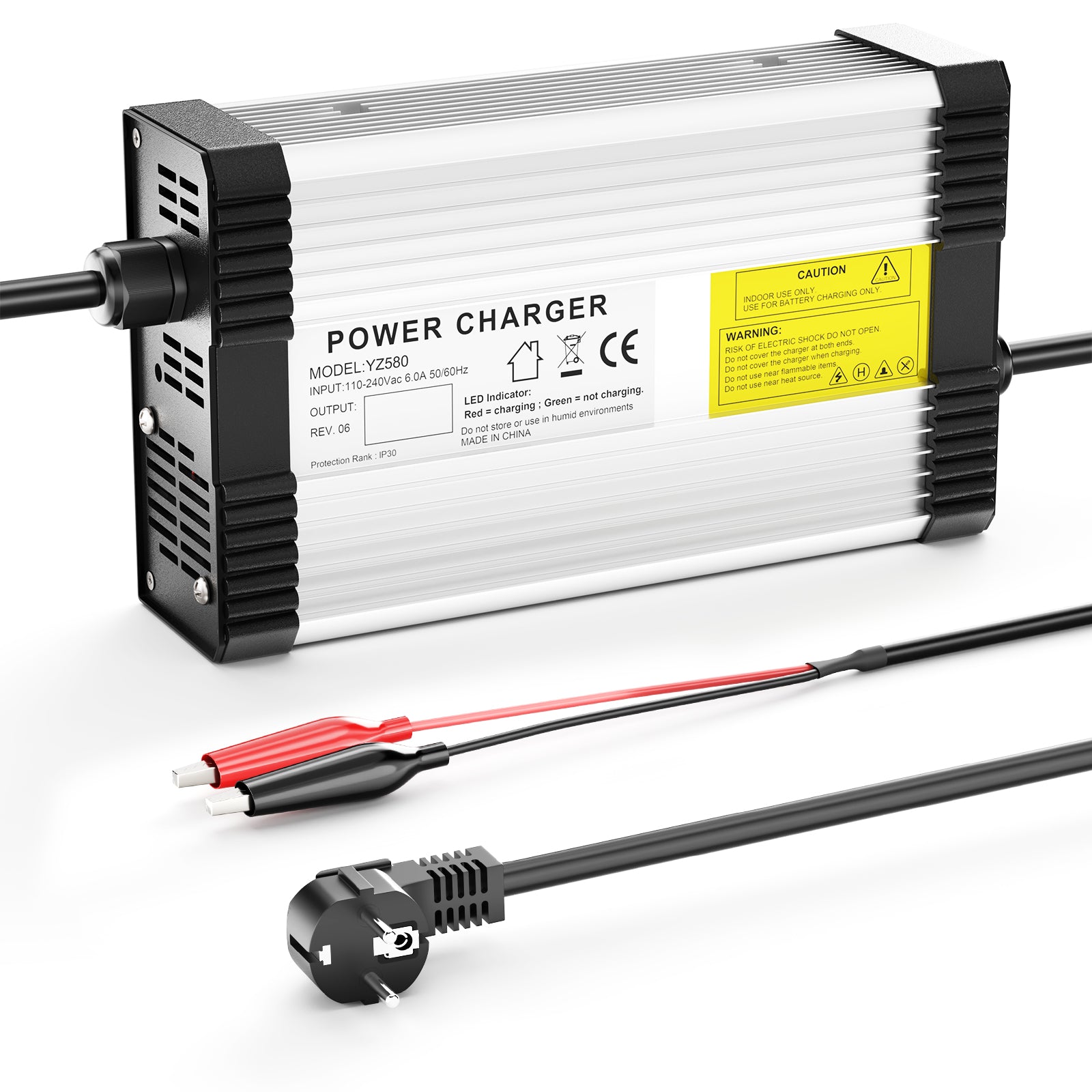 NOEIFEVO 96.6V 4A lithium batterijlader voor 23S 84V 85.1V lithium batterij, met koelventilator, automatische uitschakeling.