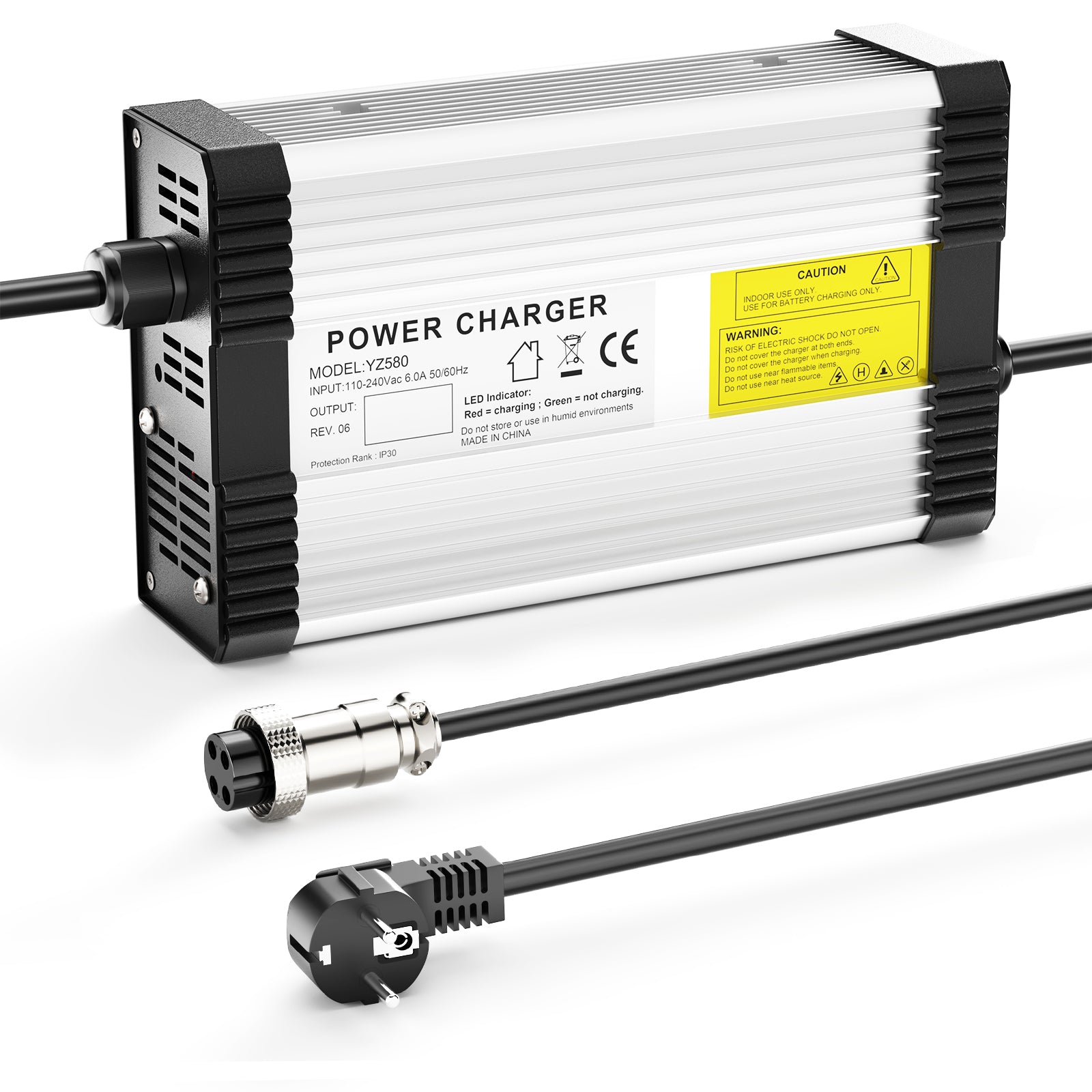 NOEIFEVO 41.1V-44.1V 9A Caricabatterie per batteria al piombo-acido da 36V, con ventola di raffreddamento e spegnimento automatico.