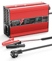 NOEIFEVO 54.6V 2A 2.5A 3A Carregador de Bateria de Lítio para Baterias 13S 48.1V Li-Ion Lipo, Ventilador de Resfriamento, Desligamento Automático (Vermelho)