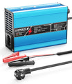 Cargador de batería LiFePO4 NOEIFEVO 36.5V 2A 3A 3.5A 4A  para batería LiFePO4 10S 32V, apagado automático (AZUL)
