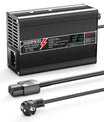 מטען ליתיום NOEIFEVO 42V 2A עבור סוללות 10S 37V Li-Ion Lipo, עם תצוגת LCD, מאוורר קירור, כיבוי אוטומטי.