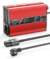 NOEIFEVO 54.6V 2A 2.5A 3A Carregador de Bateria de Lítio para Baterias 13S 48.1V Li-Ion Lipo, Ventilador de Resfriamento, Desligamento Automático (Vermelho)