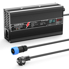 NOEIFEVO 84V 5A Lithium-lader for 20S 74.0V batteri, LED-skjerm, aluminiumhus, vifte