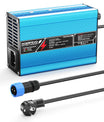 NOEIFEVO 16.8V 10A Lithium-lader til 4S 14.8V Li-Ion Lipo-batterier, køleventilator, automatisk slukning (BLÅ)