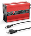 NOEIFEVO 58.8V 2A 2.5A 3A Lithium-oplader voor 14S 51.8V Li-Ion Lipo-batterijen, met LCD-scherm, koelventilator, automatische uitschakeling (ROOD)