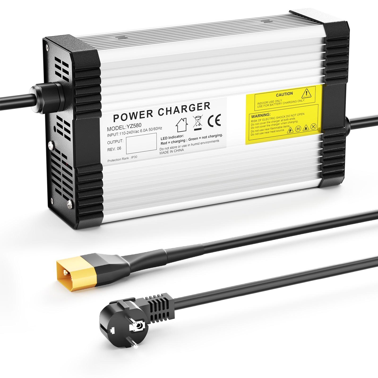 Cargador de batería de plomo-ácido NOEIFEVO 13.8V-14.7V 20A para batería de plomo-ácido de 12V, con ventilador de refrigeración y apagado automático.