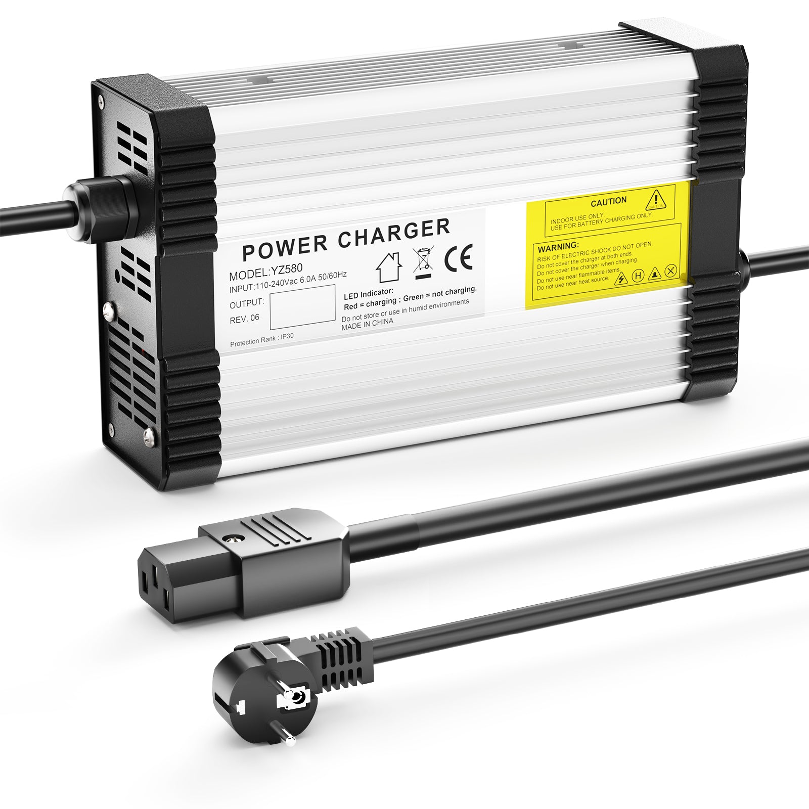 NOEIFEVO 69V-73.5V 5A Blybatteriladdare för 60V blybatteri, med kylfläkt, automatisk avstängning.