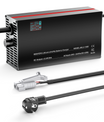 מטען NOEIFEVO 43.8V 2-20A לסוללות ליתיום-LiFePO4, מתאים לסוללות 38.4V 12S LiFePO4, עם תצוגת LCD, זרם מתכוונן, מיועד לעגלות גולף, מנועי דיג, סירות וקרוואנים.