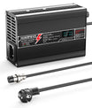 NOEIFEVO 24V 6A lithium LiFePO4 batterioplader, ladespænding 29,2V, med blæser, aluminiumshus, LCD-skærm