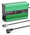 NOEIFEVO 37.8V  2A 3A 3.5A 4A מטען ליתיום עבור סוללות 9S 33.3V Li-Ion Lipo, מאוורר קירור, כיבוי אוטומטי (ירוק).
