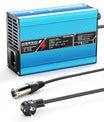 NOEIFEVO 36.5V 2A 3A 3.5A 4A LiFePO4 Batterijoplader voor 10S 32V LiFePO4 Batterij, automatische uitschakeling (BLAUW)