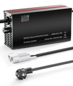 מטען NOEIFEVO 43.8V 2-20A לסוללות ליתיום-LiFePO4, מתאים לסוללות 38.4V 12S LiFePO4, עם תצוגת LCD, זרם מתכוונן, מיועד לעגלות גולף, מנועי דיג, סירות וקרוואנים.
