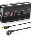 NOEIFEVO 71.4V 6A Litium-laddare för 17S 62.9V batteri, LED-display, aluminiumhölje, fläkt