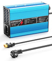 NOEIFEVO 58.8V 2A 2.5A 3A Lithium-oplader voor 14S 51.8V Li-Ion Lipo-batterijen, koelventilator, automatische uitschakeling (BLAUW)