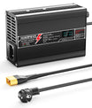 מטען ליתיום NOEIFEVO 54.6V 3A עבור סוללות 13S 48.1V Li-Ion Lipo, עם תצוגת LCD, מאוורר קירור, כיבוי אוטומטי