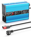 NOEIFEVO 27.6V-29.4V 5A Olovené akumulátorové nabíjačky pre 24V olovené akumulátory, chladiaci ventilátor, automatické vypnutie (BLUE)