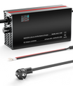 מטען NOEIFEVO 43.8V 2-20A לסוללות ליתיום-LiFePO4, מתאים לסוללות 38.4V 12S LiFePO4, עם תצוגת LCD, זרם מתכוונן, מיועד לעגלות גולף, מנועי דיג, סירות וקרוואנים.
