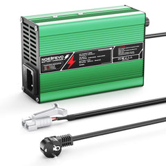 NOEIFEVO 12,6V 10A Lithium-lader til 3S 11,1V Li-Ion Lipo-batterier, køleventilator, automatisk slukning (GRØN)