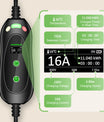 NOEIFEVO 11kW 3-Phasen Typ2 Mobile Wallbox mit EU-Reiseadapter (CEE32/CEE16A/Schuko/Type2 Stecker), 6-16 A Einstellbarer Ladestrom, 1-10 Stunden Verzögerungs-Ladung, CEE 16A auf Typ2 Tragbarer EV-Ladegerät Für alle Typ2 EV & PHEV