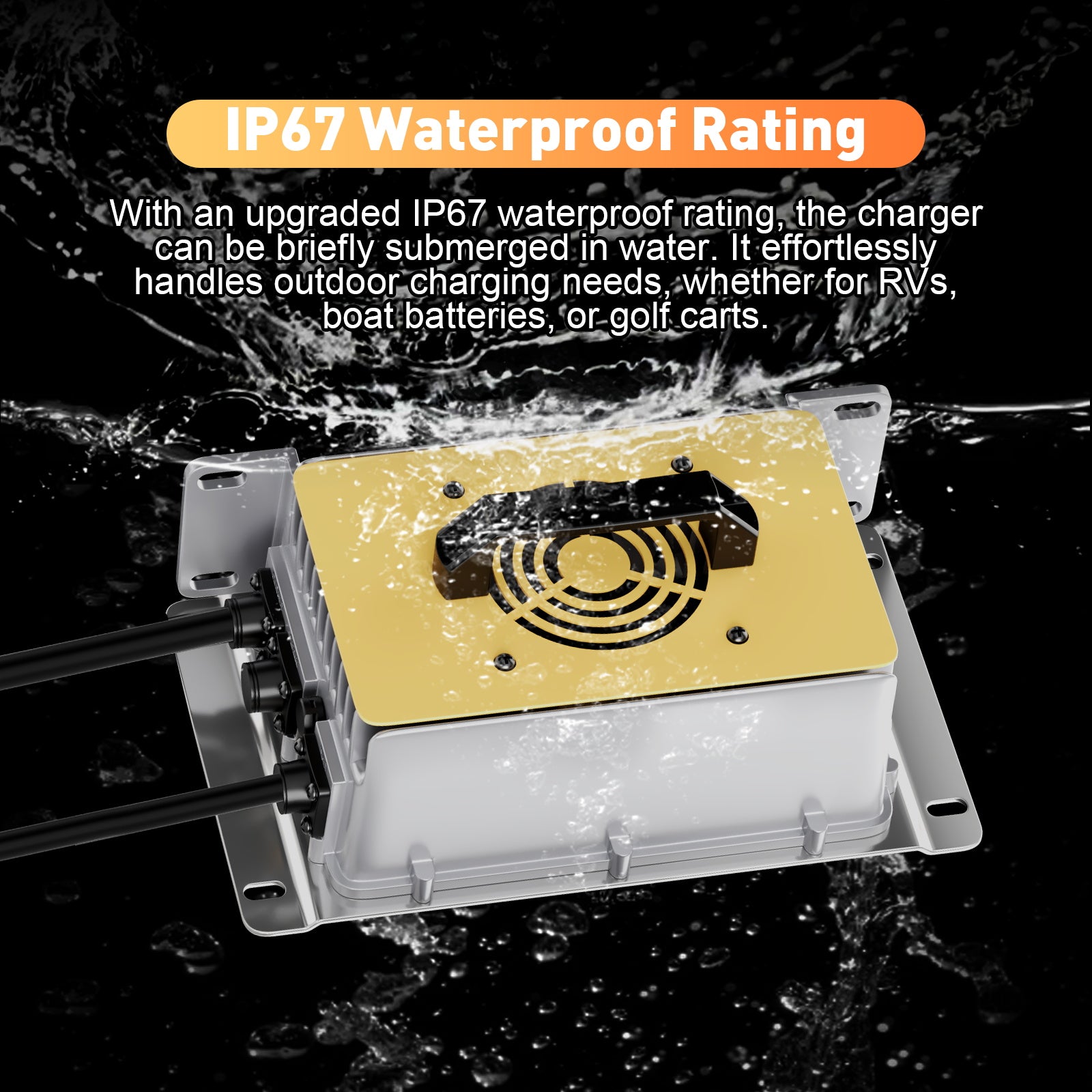 NOEIFEVO 29,2 V 50A rapido Caricabatterie per batteria al litio LiFePO4 da 24 V 25,6 V, impermeabile, attivazione BMS 0 V