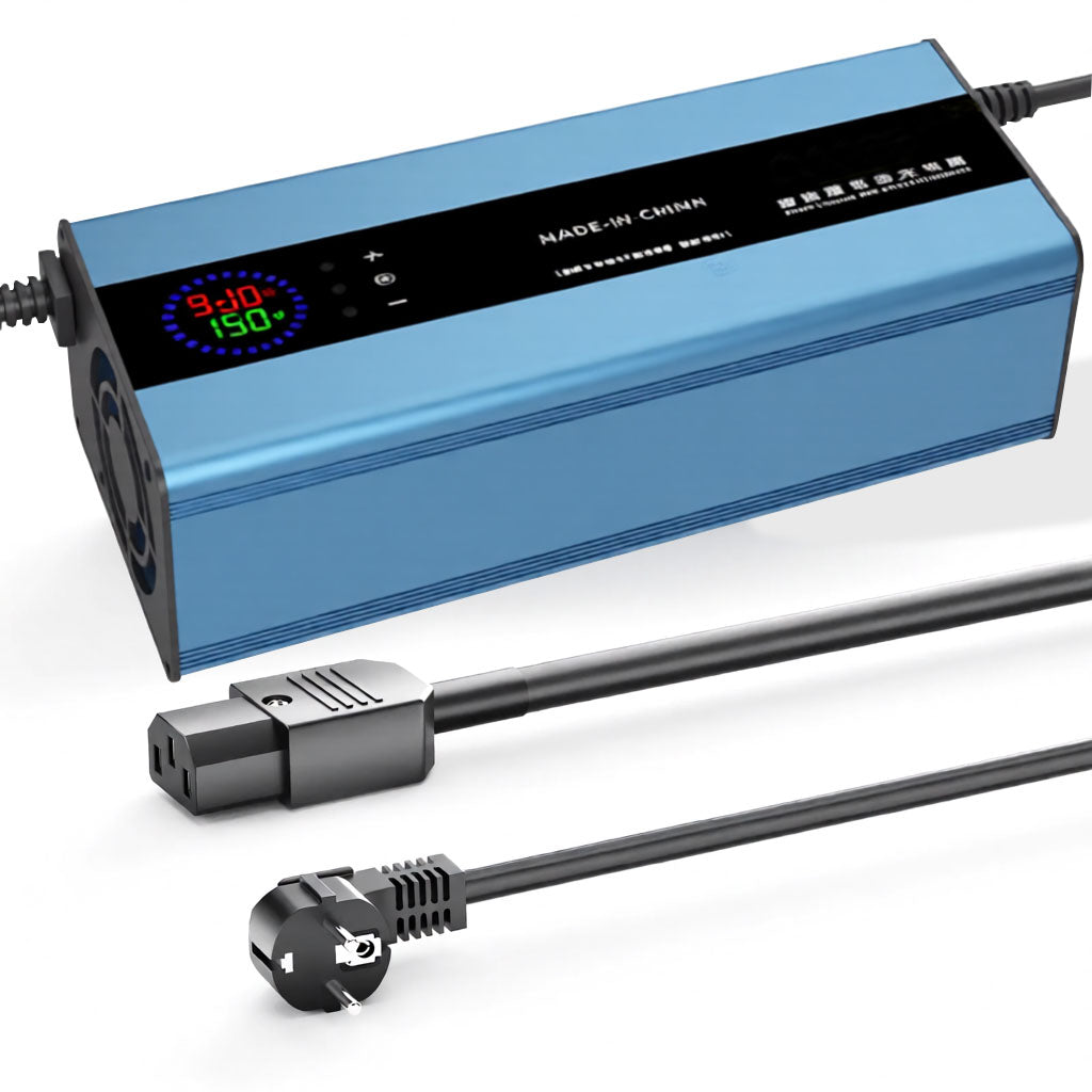 Cargador de litio LiFePO4 de iones de litio ajustable de voltaje de 42 V-88,2 V de NOEIFEVO de 15 A para baterías de 36 V, 48 V, 60 V, 72 V y 84 V