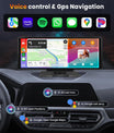 NOEIFEVO 10,26 tuuman Carplay-näyttö autoille langattomalla Carplaylla, Android Autolla, MirrorLinkillä, 1080P IPS-täytönäytöllä, kannettavalla radiolla, tukee Bluetoothia/kaiuttimen puheohjausta/GPS:ää/Siriä/FM-lähetystä/Aux/TF-korttia.