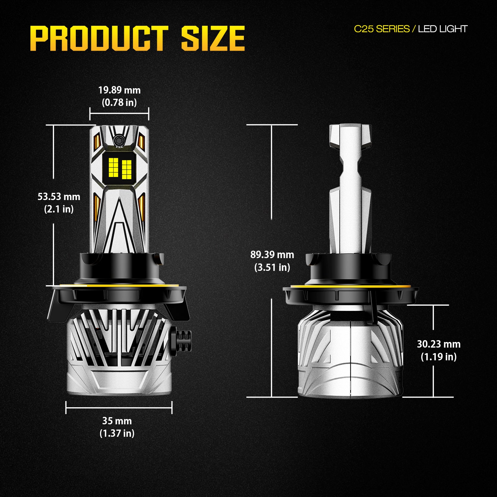 NOEIFEVO H13 Auto Reflektorová Žiarovka, 30 000 Lumenov, 130W, 6500K Biela, IP68 Vodotesná, Životnosť 100 000 Hodín, Diaľkové a Nízke Svetlo